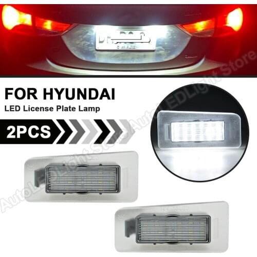 2Pcs For Hyundai Elantra Sedan/Coupe 2011-2018 Accent Sedan LED License Plate Lamp LED Number Plate Light Car Accessories