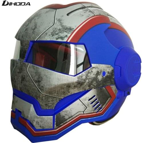 Masei 2016 Matte Blue Mens womens IRONMAN Iron Man helmet motorcycle helmet half helmet open face helmet ABS casque motocross