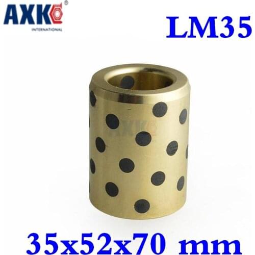 2019 Hot Sale 4pcs 35x52x70 Mm Linear Graphite Copper Set Bearing Bushing Oil Self-lubricating Jdb Free Shipping Lm35uu Lm35