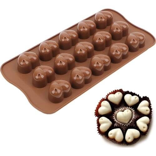3D Heart Shape Mould DIY Silicone Mold Ice Cube Chocolate Soap Jelly Tray Cake Decorating Kitchen Baking Tool