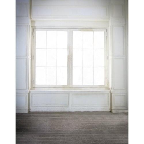 5x7ft Wooden Floor White Room Window Photography Backdrops Photo Props Studio Background