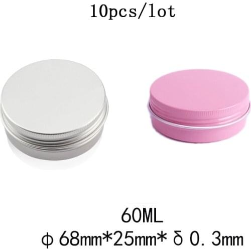 60ML Tea Jars Portable Storage Box Case Sealed Jar Jewelry Storage Organizer Box Aluminum Gift Box Cosmetic Tin Jar Oil Wax