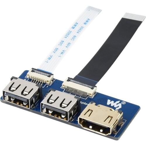Waveshare USB HDMI Adapter for CM4-IO-BASE, Adapting FFC Connector To Standard Connector