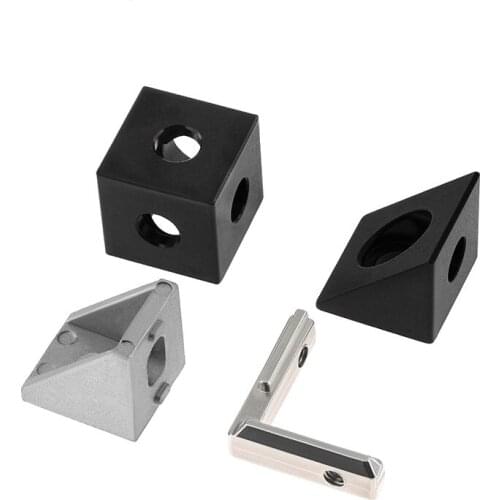 3D printer accessories 2020 aluminum alloy profile corners fixed bracket connection angle slot connector aluminum corner pieces