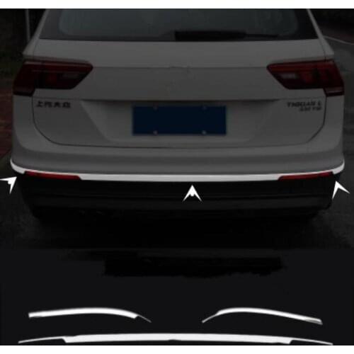 Car stainless steel Rear door tailgate frame Bottom trunk plate trim hoods Fit For Vw Volkswagen Tiguan 2016 2017 2018 2019