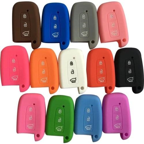 Silica Gel Flip Key Cover Cap For Hyundai Solaris Lux Elantra Equus Tucson Santa Fe Genesis Sonata I20 I30 IX35 Cover For Alarm