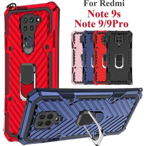Redmi note 9 pro Case For xiaomi note 9pro 9 9s Phone Cover xiomi note9pro note9s Metal Ring Holder Men Women