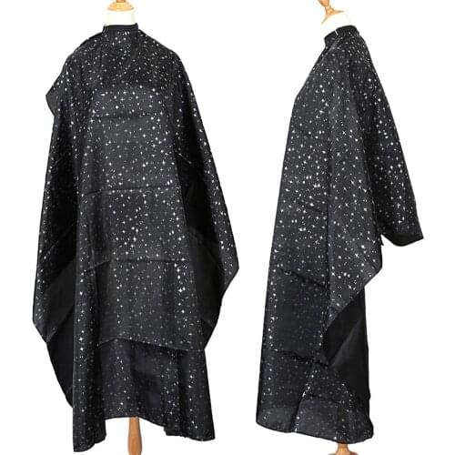 Starry Sky Print Adults Hair Cut Hairdressing Cloth Salon Apron Cape Cloth Apron Hair Cutting Gown Cape Hair Style Accessories