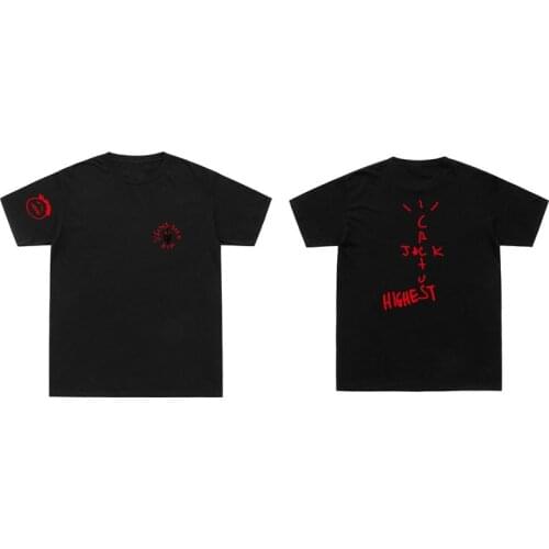 2021 New Brand Cactus Jack Letter Print T-Shirt Travis Scott Hip Hop Streerwear T Shirt Men Women Swag 100% Cotton Tee Tops