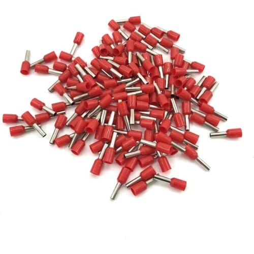 Insulated Terminal Block E2508 1000pcs/Pack Insulated Cord End Connector Electrical Crimp Terminals China