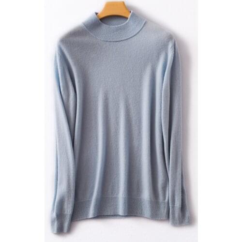 KOIJINSKY 2021 mens new semi high collar pure wool sweater