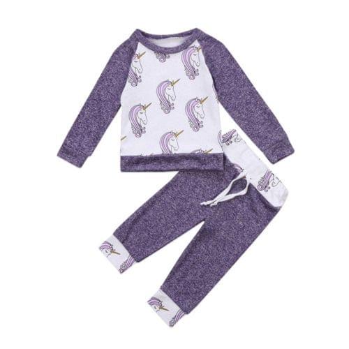 2Pcs Clothes Set!! Newborn Kids Baby Girl Cute Clothes Jumpsuit Romper Cartoon Pants Outfit Set