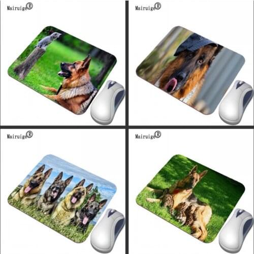 Mairuige German Shepherd Cute Animal Gaming Mouse Pad PC Computer Rubber Anti-Slip Keyboard Mouse Speed Control Pad