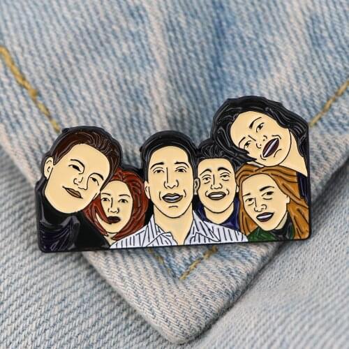 LT1101 Friends Enamel Pin tv show Brooches Bag Lapel Pin Cartoon Holiday Badge backpacks Decoration Jewelry Gift Accessories
