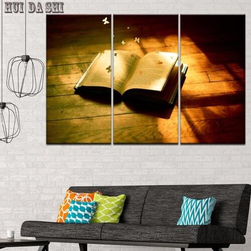 HD Canvas Printed Painting Wall Art Modular Poster 3 Panel Koran Books Living Room Pictures Home Decor Modern Frame Artwork