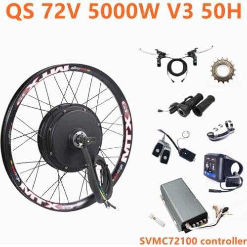 20"24‘’26"27.5”28”29”700C 5000W Electric Electric Bicycle Conversion Kit with 100A Sabvoton Controller and Bluetooth