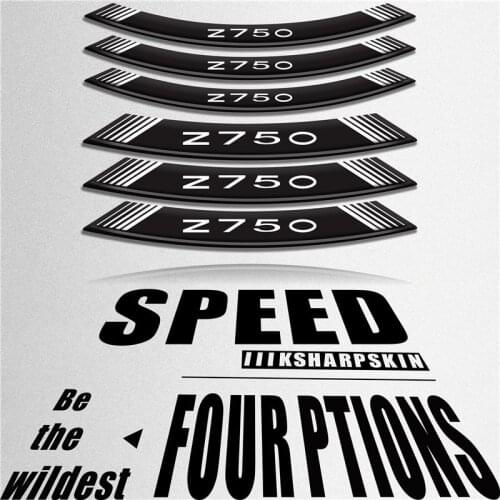 New personality motorcycle sticker tire decal reflective decorative film for KAWASAKI z750