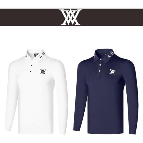 2021 Autumn New Mens Golf Long Sleeve Stretch Polo-Shirt Quick-drying Sports Top