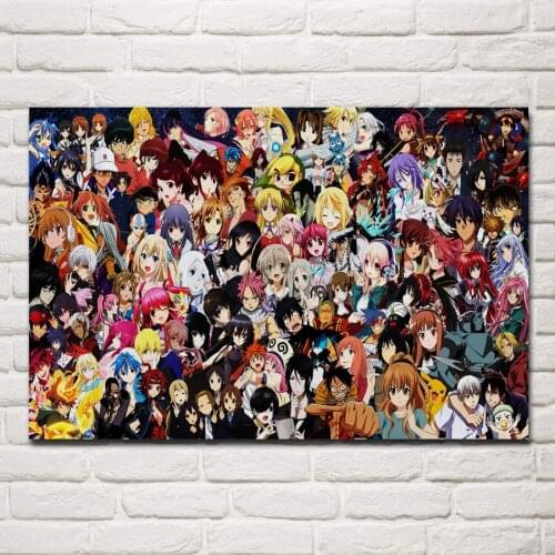 Characters Wallpaper Anime cartoon characters face CB04 Room home wall modern art decor wood frame poster