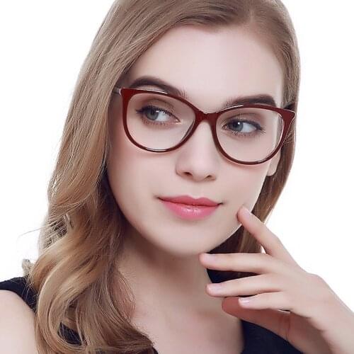 Feishini Computer Glasses Oval Rays Radiation Gamin Eyewear Plastic Titanium Frames Brand Anti Blue Light Glasses Frames Women