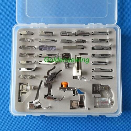 Plastic Box 32 PCS Presser-Foot for SINGER 1019 1021 1022 1025 1027 1103 1105