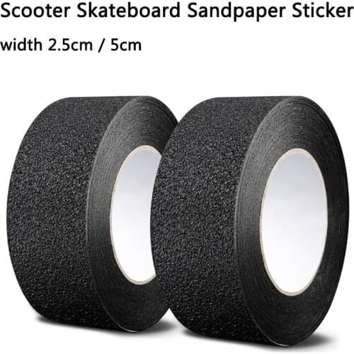 Scooter non-slip sticker Tape 2.5cm 5cm Skate Skateboard Sandpaper Tape waterproof for Swimming pool outdoor tool handle