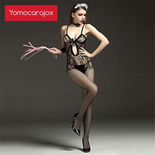 Hot Sexy Bodystockings Erotic Lingerie Body Lace Sleepwear Intimates Products Crotchless Teddies Erotico Open Crotch Plus Size