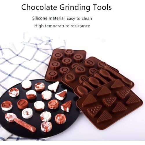 Chocolate French Cake Model Digital Silicone Mold Decoration Jelly Pudding Candy Bar Baking Model Kitchen Decoration Decoration