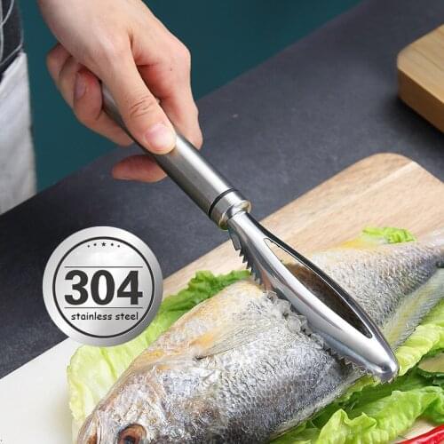 Kitchen Accessorie Stainless Steel Fish Scales Scraping Graters Fast Remove Fish Cleaning Peeler Scraper Fish Tool Gadgets