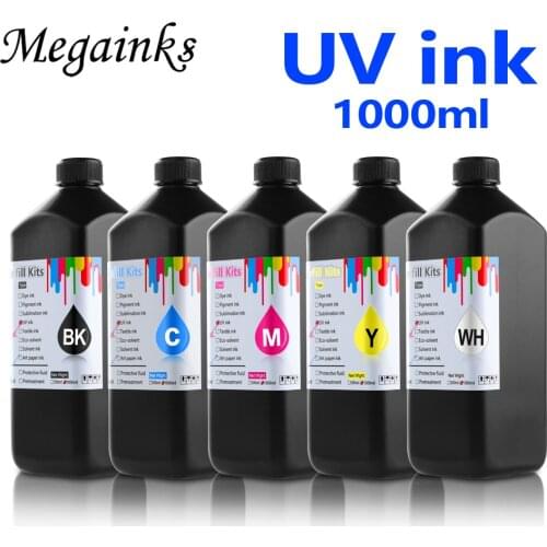 5color 1000ML LED UV Ink For Epson 1390 L1800 DX5 DX3 DX4 DX6 DX7 for Epson Roland Mimaki Mutoh Printhead Flatbed Inkjet Printer
