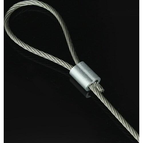 500PCS/LOT rigging hardware US figure 8 type aluminum crimp double hourglass sleeves ferrule for wire rope