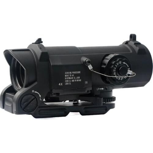 Tactical rifle sight 1X-4X magnification red and green lighting optical sight military with 20 mm guide rail quick release mount