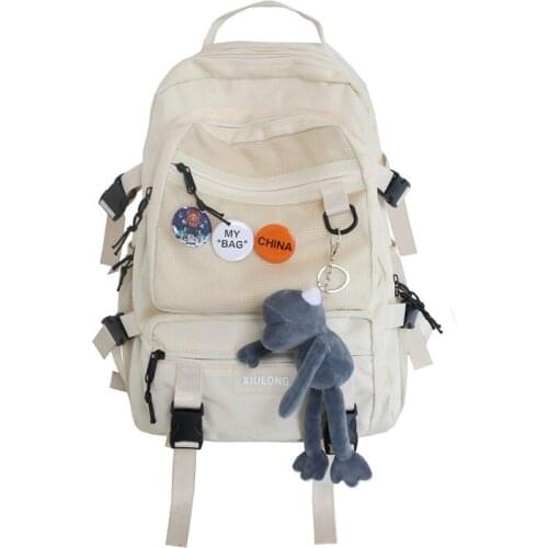 Oxford cloth college student schoolbag tide Korean men women couple backpack high students high-capacity computer backpack