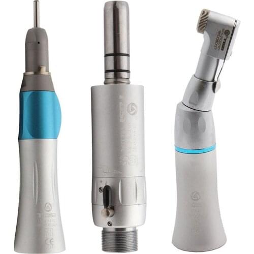 TOSI Dental Low Speed Handpiece Kit Straight Contra Angle Wrench Air Motor Borden 2Holes Air Turbine