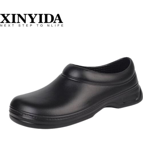 Unisex Slip On Resistant Kitchen Work Shoes Non-slip Waterproof Oil-Proof Chef Shoes Breathable Mules Clogs Garden Safety Shoes