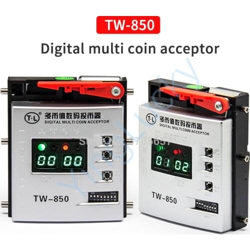 TW-850 digital multi coin acceptor coin selector/Coin Pusher/coin device，for Arcade Game Vending Machine Arcade machine parts