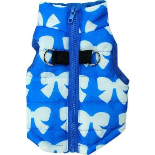 Waterproof Dog Clothes Winter Pet Jacket Cotton Warm Butterfly Pattern Vest For Small Dogs Puppy Coat French Bulldog Clothing