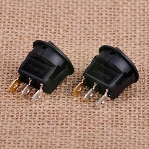 20A 12V waterproof spst switch LED Dot Light Car Boat Round Switch Rocker ON/OFF SPST N9M4