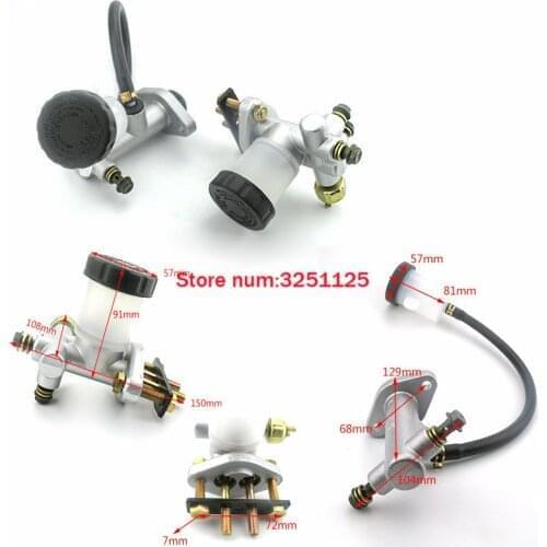 Go Kart Buggy 1 in 3 Brake Master Cylinder Hydraulic Pump Rear Foot Brake for 90 110 125 150 200 250CC