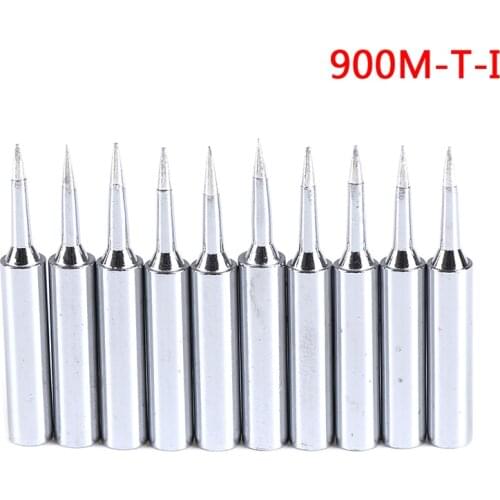10Pcs 900M-T-I Soldering Tips Pure copper soldering iron head Soldering Replacement de solda dura Solder Iron Tips Station Tool