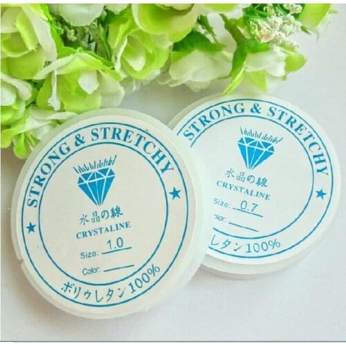 10pcs/lot DIY Crystal Beading Stretch Cord,Elastic Line,Transparent Clear Round Elastic Crystal Thread 0.5/0.6/0.7/0.8/1mm C-01