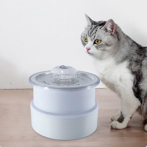 2.4L Foldable Pet Cat Fountain Drinking Automatic Cat Fountain Water Drinking Feeder Dogs Water Dispenser Drinking Bowl Electric