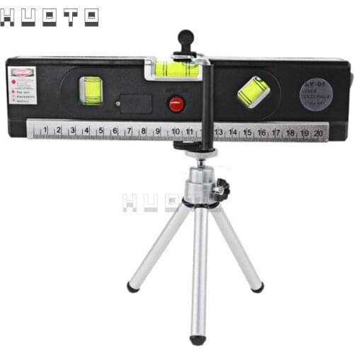 4 In 1 Blister Laser Levels Horizon Vertical Magnetic Measuring Tape Aligner Laser Marking Lines Ruler Tool