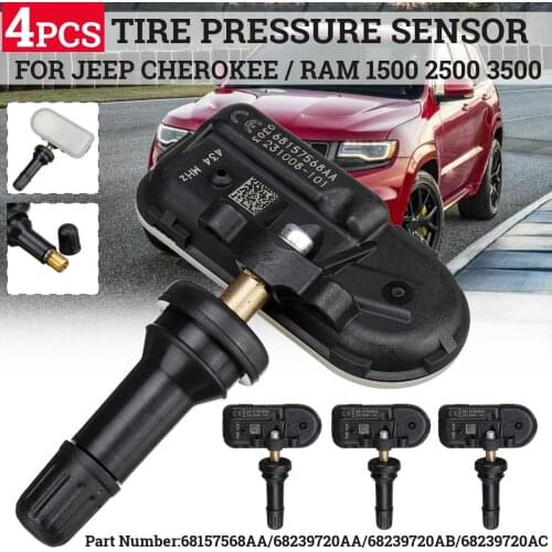 4x/1x TPMS Tyre Pressure Sensor FOR JEEP CHEROKEE RAM 1500 2500 3500 68239720AA 68239720AB 68157568AB 68157568AA