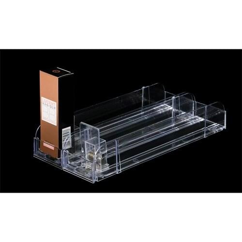 Supermarket Cigarette Divider Automatic Propulsion Locker Drawer Drink Display Stand Container Tobacco Cosmetic Holder Rack