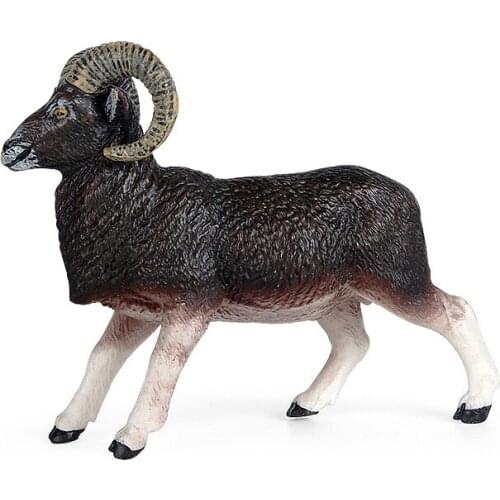 Wild Animal Action Figures Kids Plastic Cement Toys Crooked Sheep Animal Figure Collectible Toys