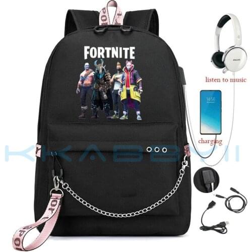 FORTNITES Backpack Women Men Laptop Backpack Male Usb Charging Canvas School Bags for Boys Girls Teenagers Mochila infantilcolar
