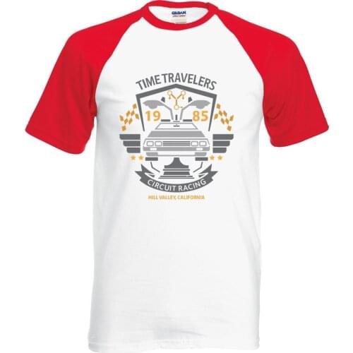 HAMPSON LANQE Back to the Future Movie Raglan T Shirts 2020 Summer New Style Tops Hip Hop T-Shirt 100% Cotton Round Neck Tshirts