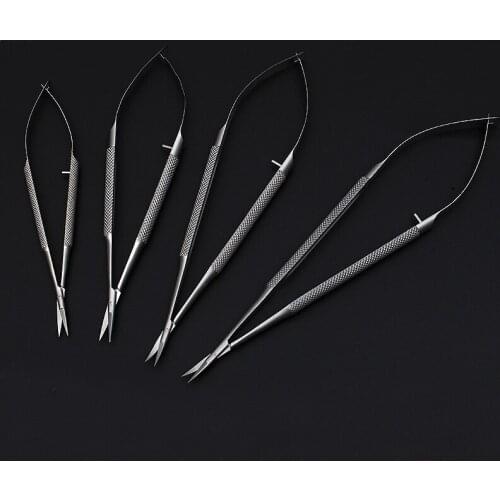 Hyperfine ophthalmic microsurgical scissors eyelid corneal scissors cut microscopic capsule stitches small scissors cut corner