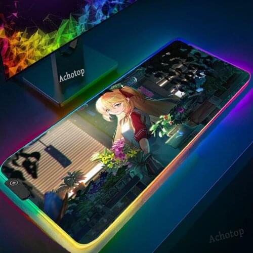 800x300mm Gaming Mouse Pad RGB Azur Lane Computer Mousepad Super Large Girl Speed Desk Keyboard Mouse Pad XL Desktop Gamer Mat